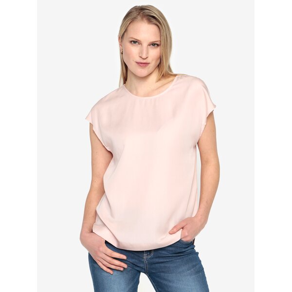Bluza roz pal cu maneci scurte Selected Femme Zoe