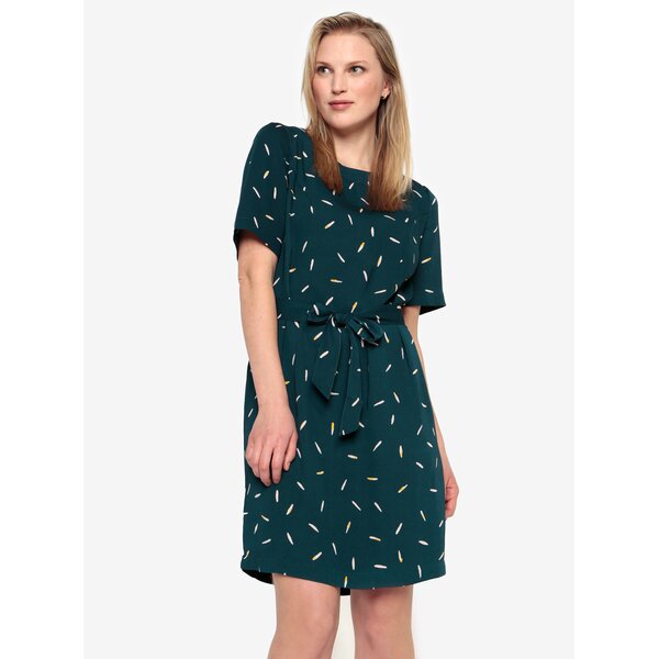 Rochie albastru petrol cu print abstract Selected Femme Catia