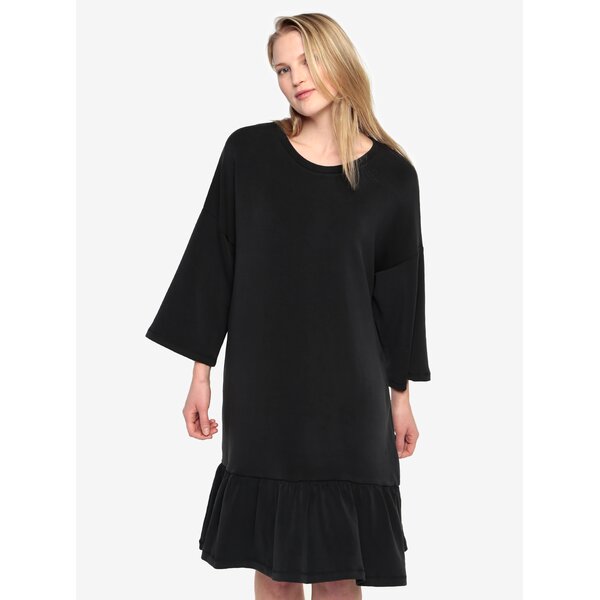 Rochie neagra oversized cu volane - Selected Femme Liva