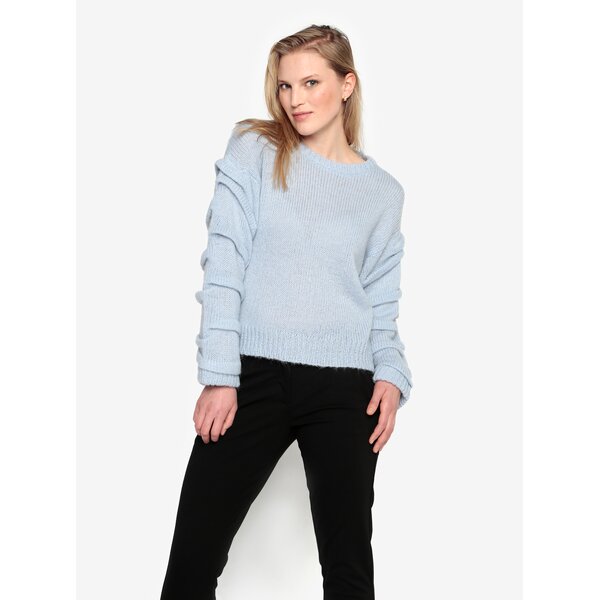 Pulover albastru deschis cu adaos de lana alpaca - Selected Femme Olivia