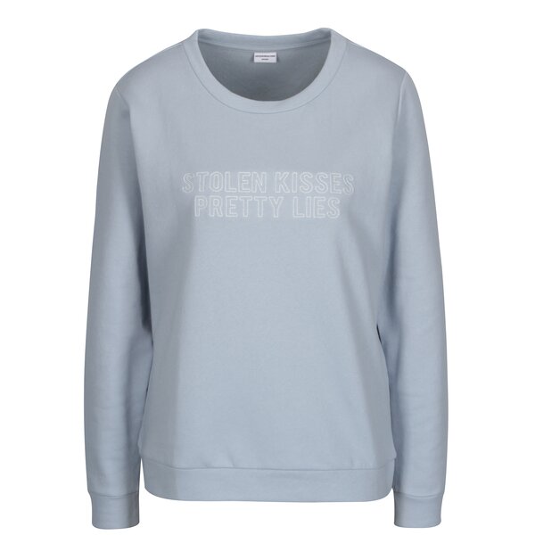 Bluza bleu cu model text Jacqueline de Yong Tori