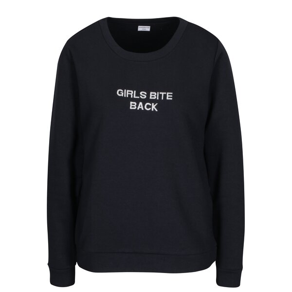 Bluza bleumarin cu broderie text Jacqueline de Yong Tori