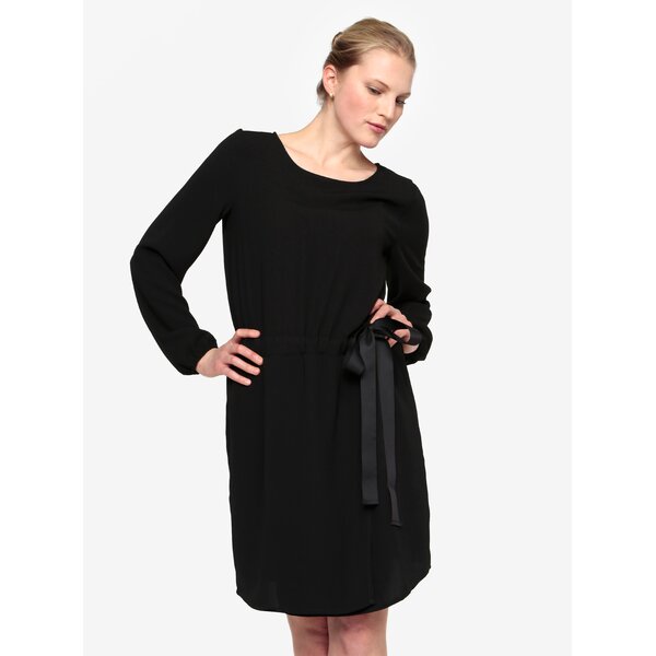 Rochie neagra cu cordon in talie - VILA Sarina
