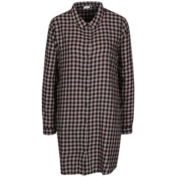 Camasa rochie roz & negru cu model tartan - Jacqueline de Yong Ally