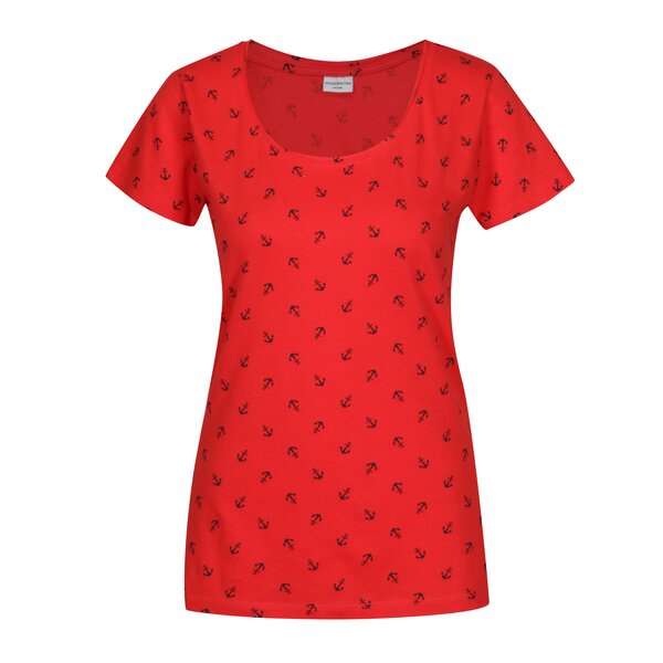 Tricou rosu cu print ancora Jacqueline de Yong Anina