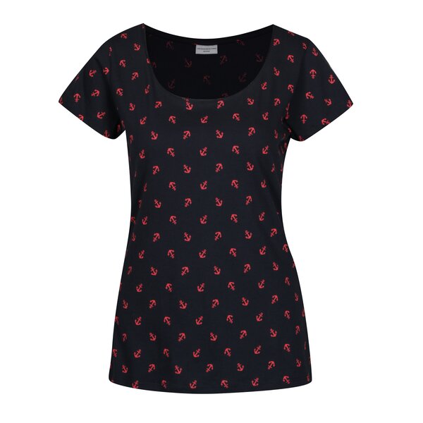 Tricou bleumarin cu print ancora - Jacqueline de Yong Anina