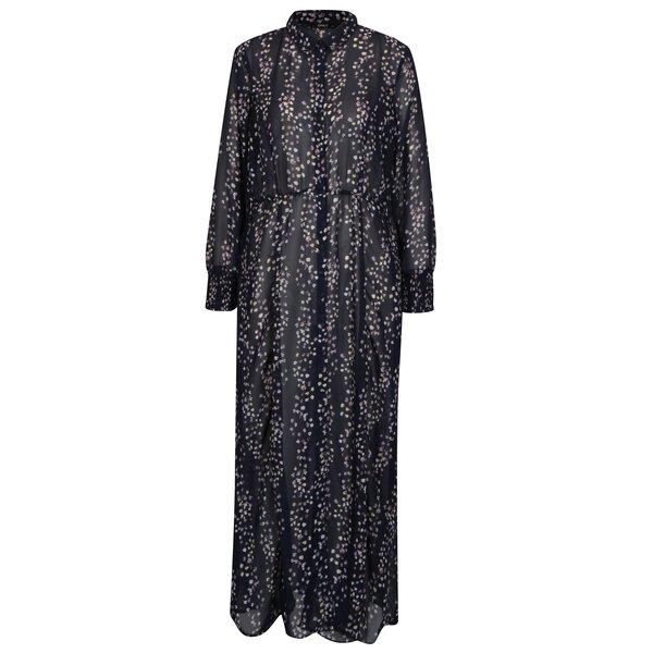 Rochie-camasa bleumarin cu print floral ONLY Ditte