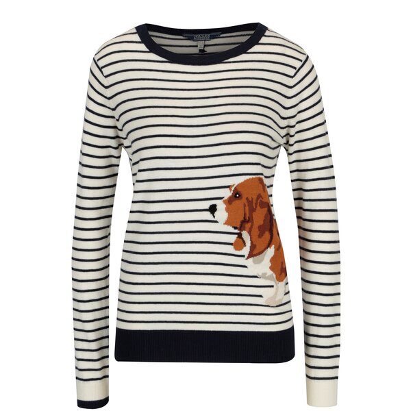 Pulover albastru&crem cu print - Tom Joule Miranda