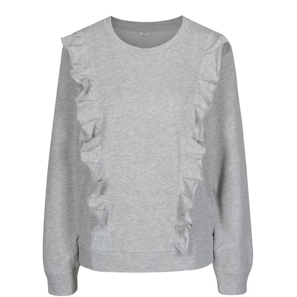 Bluza gri melanj cu volane - Jacqueline de Yong Lotte