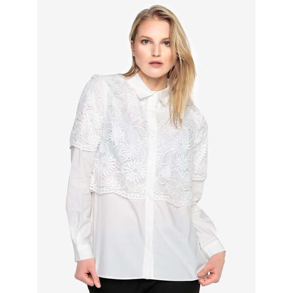 Camasa alba cu bluza brodata - French Connection Southside