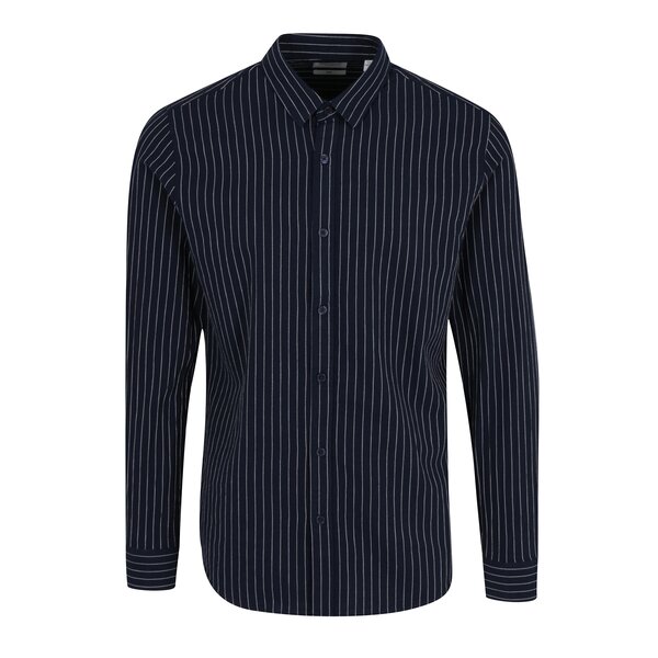 Camasa slim fit bleumarin cu model in dungi - ONLY & SONS Nihal