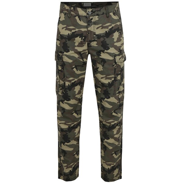 Pantaloni cargo cu print camuflaj Shine Original