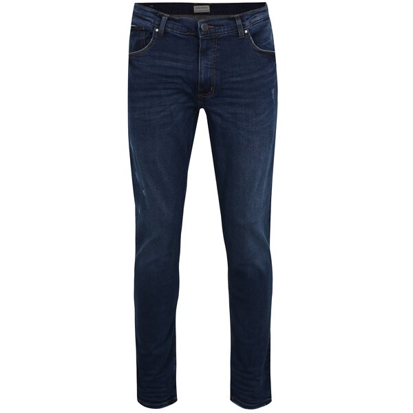 Blugi slim fit bleumarin cu aspect prespalat - Shine Original