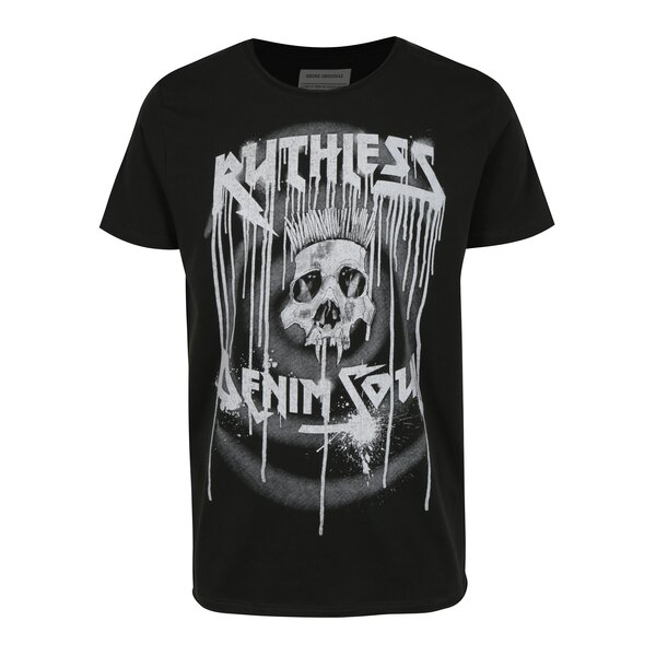 Tricou negru cu print Shine Original