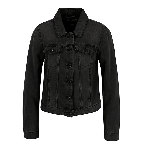 Jacheta gri inchis din denim ONLY Westa