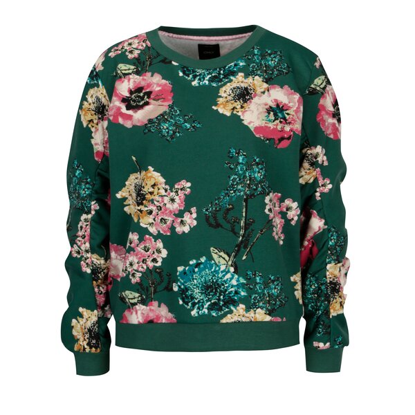 Bluza verde cu print floral ONLY Katherine
