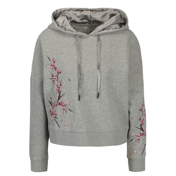 Hanorac gri cu broderie - Only Sanne