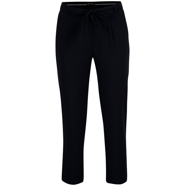 Pantaloni bleumarin cu talie inalta si funda - ONLY Michelle