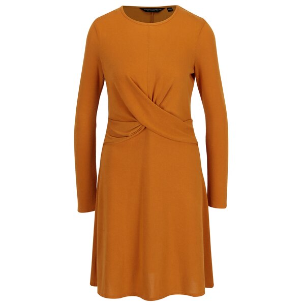 Rochie galben mustar cu detaliu decorativ Dorothy Perkins