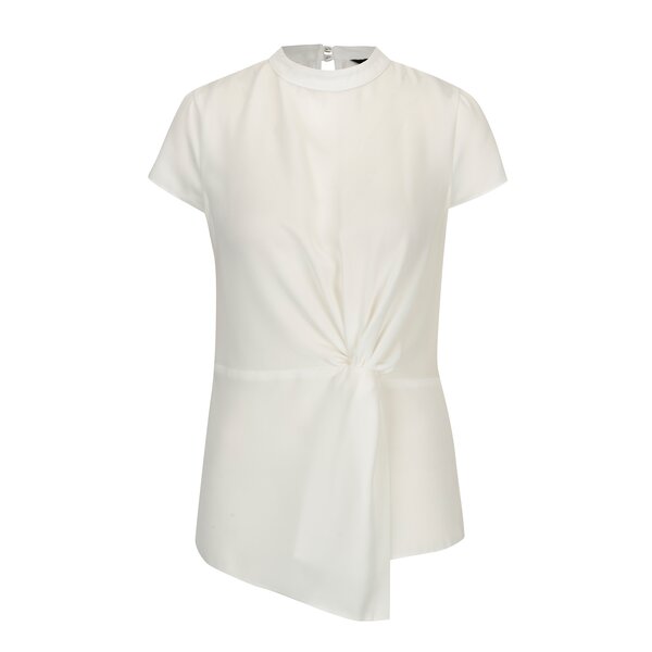 Bluza asimetrica crem cu nod decorativ Dorothy Perkins