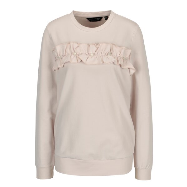 Bluza roz pal cu volan si perle Dorothy Perkins