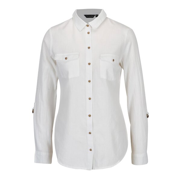 Camasa lejera alba cu buzunare Dorothy Perkins