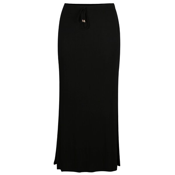 Fusta maxi neagra cu talie elastica Dorothy Perkins Curve