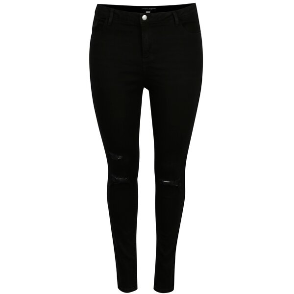 Blugi skinny negri cu aspect deteriorat Dorothy Perkins Curve