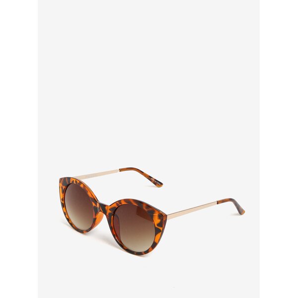 Ochelari de soare maro & oranj cu print - Pieces Malisa
