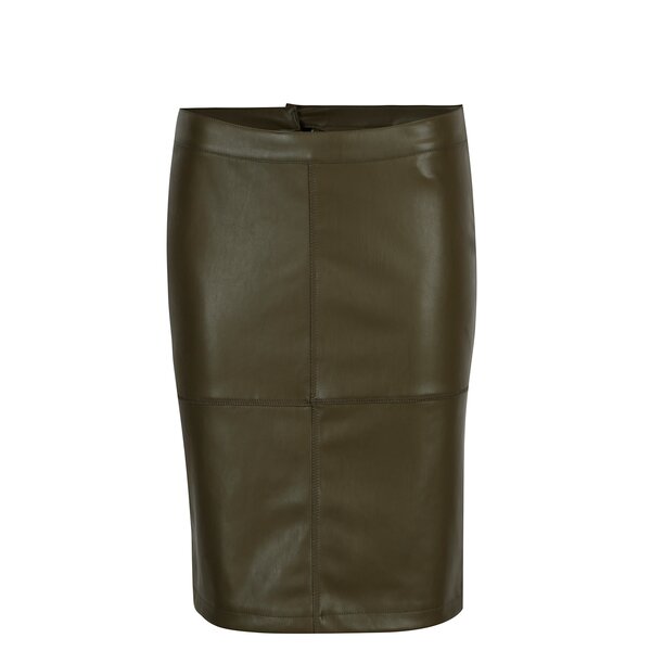 Fusta verde din piele sintetica VILA Pen New