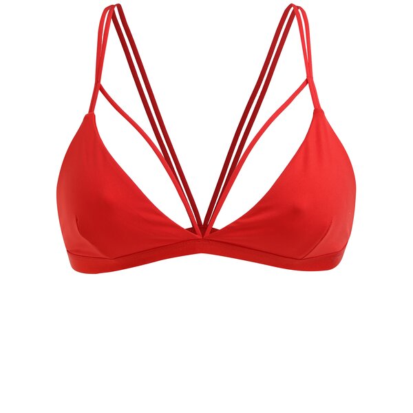 Sutien rosu cu bretele decorative - Pieces Muse