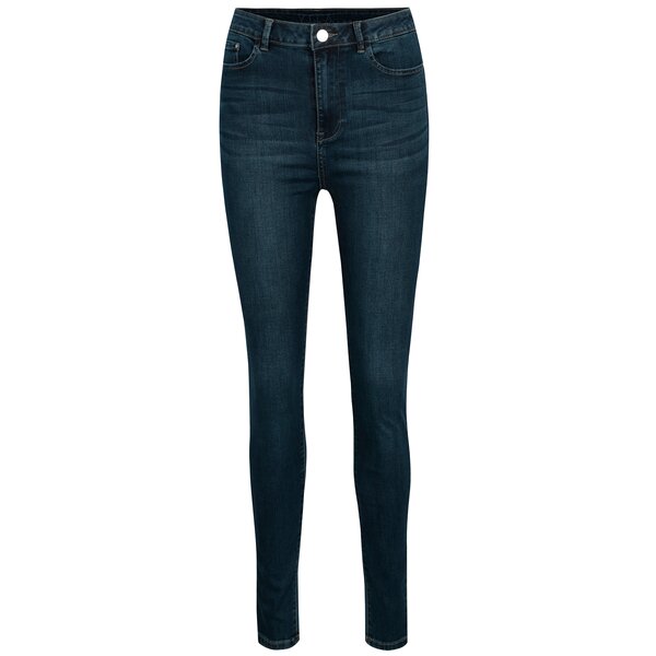 Blugi slim fit albastri cu talie inalta VILA Steem