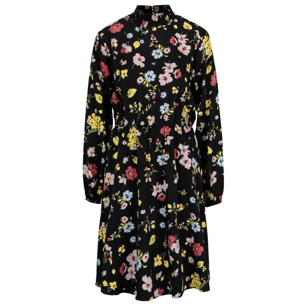 Rochie neagra cu print floral Selected Femme Florisa
