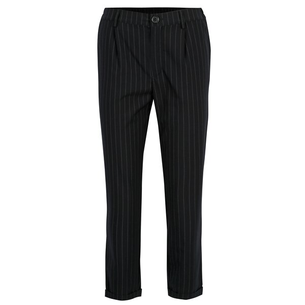 Pantaloni negri cu pense si dungi - TALLY WEiJL