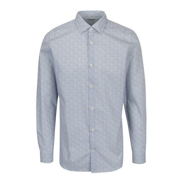 Camasa albastru&alb slim fit cu print - Selected Homme Done Pen