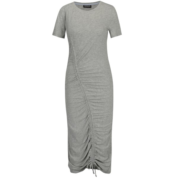 Rochie midi cu snur ajustabil gri melanj - Noisy May Merci