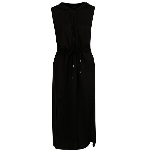 Rochie sport neagra cu gluga si snur ajustabil - Noisy May French
