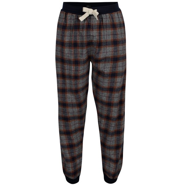 Pantaloni de pijama cu snur in talie si carouri Burton Menswear London