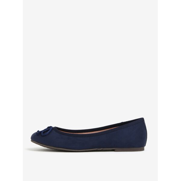 Balerini bleumarin cu aspect de piele sintetica - Tamaris