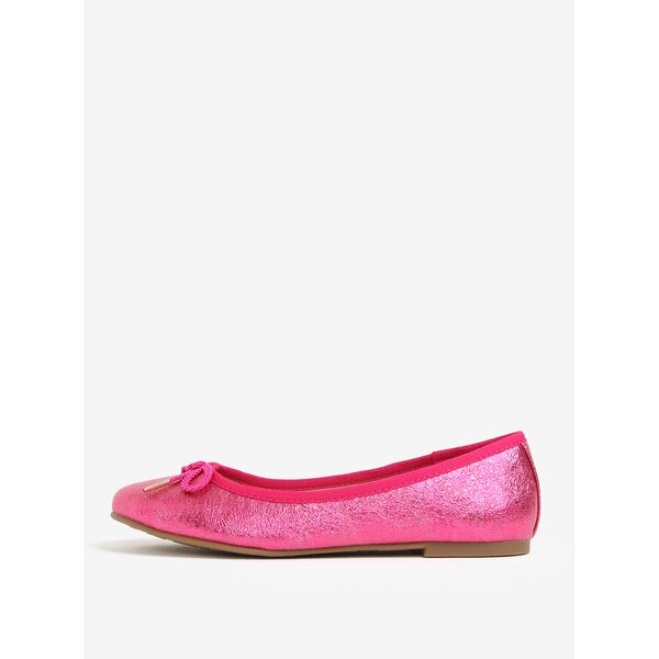 Balerini roz glossy cu fundita - Tamaris