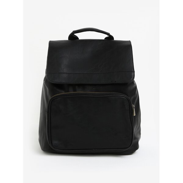 Rucsac negru din piele sintetica pentru barbati - Bobby Black