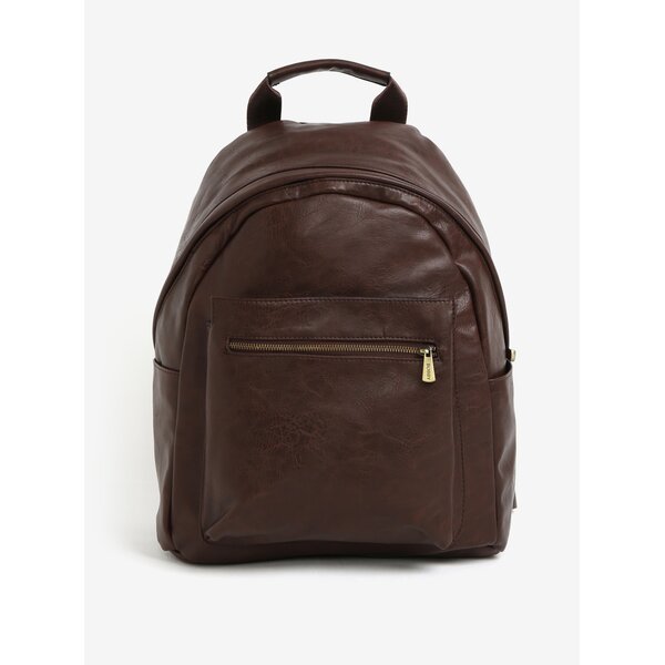 Rucsac maro din piele sintetica - Bobby Black