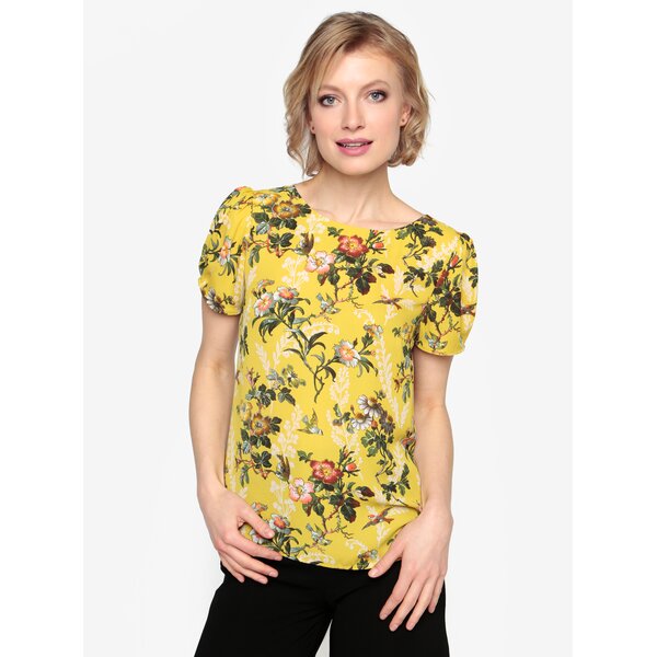 Bluza galbena cu print floral - Oasis Rosetti