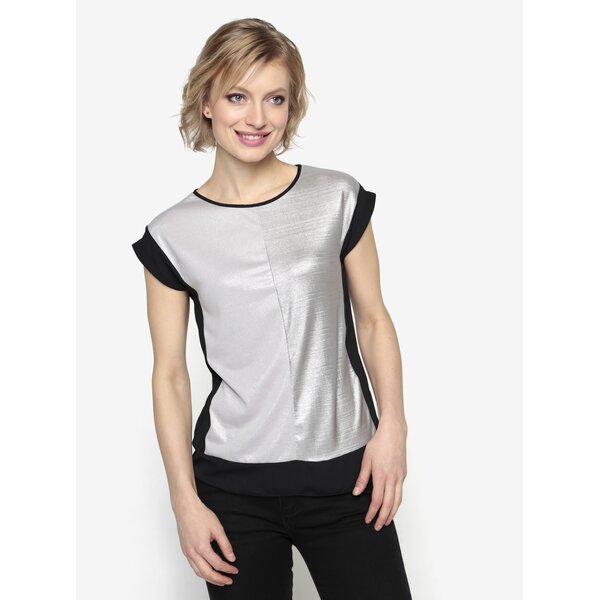 Top argintiu cu terminatii contrastante - Oasis Colourblock