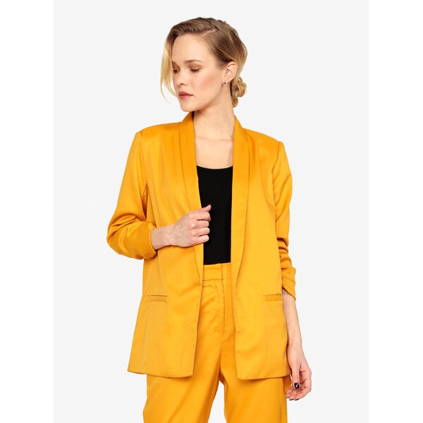 Sacou galben mustar cu maneci 3/4 MISSGUIDED