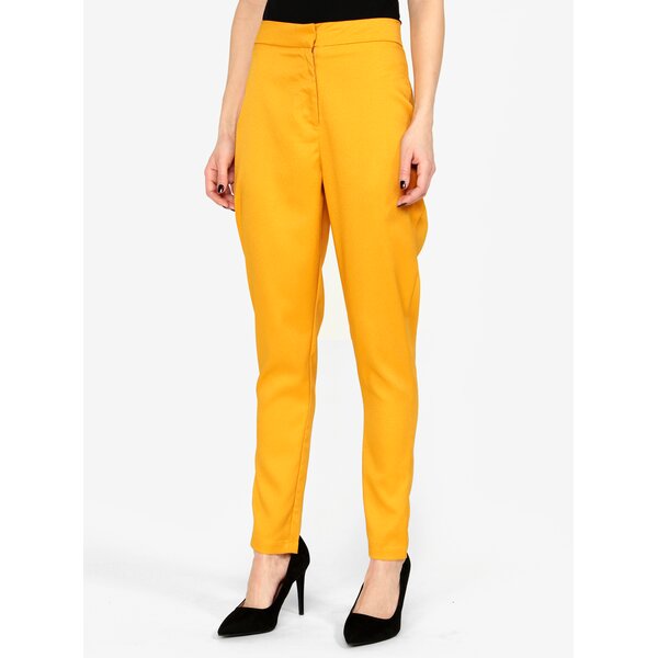 Pantaloni galben mustar conici cu talie inalta MISSGUIDED