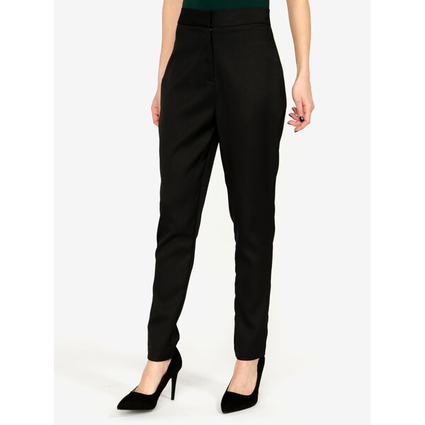 Pantaloni negri conici cu talie inalta MISSGUIDED
