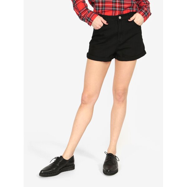 Pantaloni scurti negri din denim MISSGUIDED