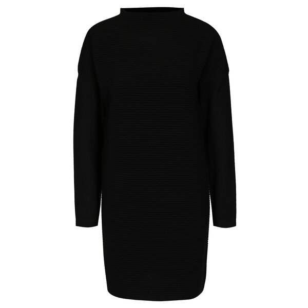 Rochie pulover neagra cu dungi in relief Jacqueline de Yong Tint