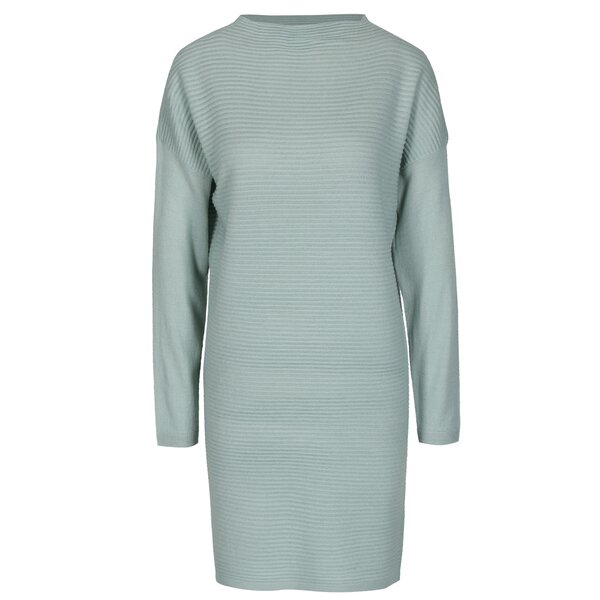 Rochie pulover verde mentol cu dungi in relief Jacqueline de Yong Tint